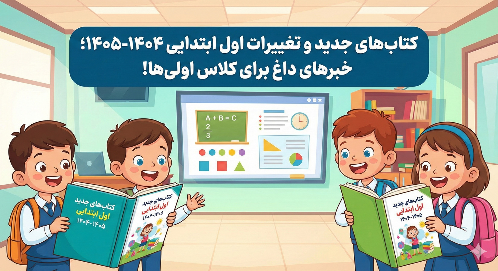 یه تصویر شاخص مقاله میخوام با این عنوان کتاب‌های جدید و تغییرات اول ابتدایی ۱۴۰۴-۱۴۰۵؛ خبرهای داغ برای کلاس اولی‌ها!